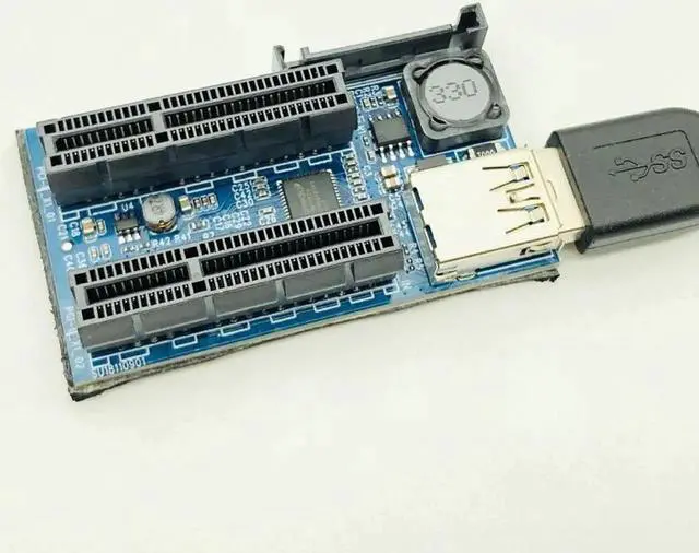 Alt view image 3 of 6 - Add On Card PCIE Riser Card Adapter PCI Express USB 3.0 Raiser Riser PCI-E Extender PCIE X1 to Dual Port PCI E X4 Expansion Card