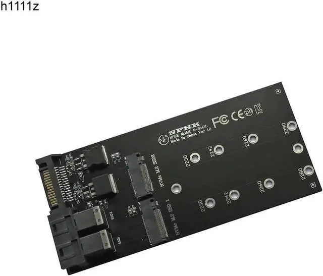 Main image of 2 Port SFF-8643 U.2 to NVMe M.2 NGFF SSD Convert Card Adapter SFF-8643 U.2 to Dual M-Key NVME M2 NGFF SSD Adapter Riser Card