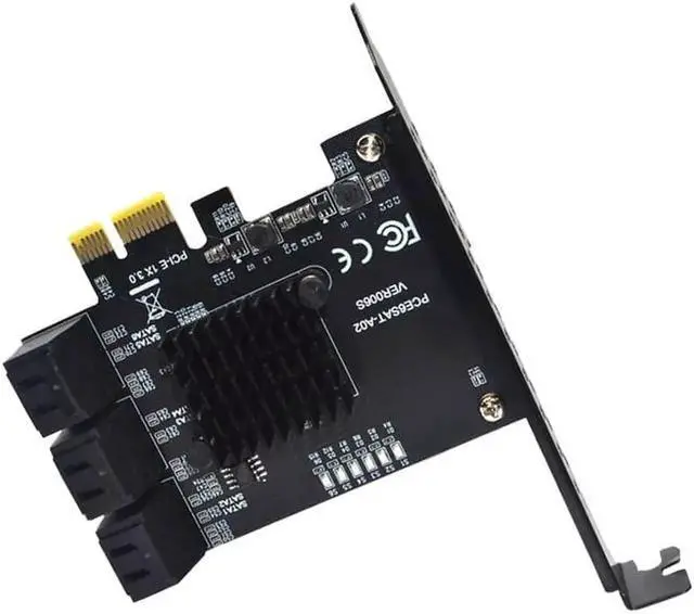Alt view image 3 of 6 - PCIE to SATA Card 6 Ports SATA 3 PCI Express Expansion Card PCI-E/PCIE SATA Controller Multiplier for SSD Synology ASM1166 Chips