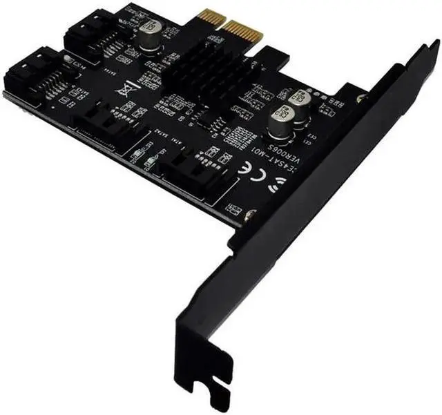 Alt view image 6 of 6 - 4 Ports SATA 6G PCI Express Controller Card PCI-e To SATA III 3.0 Converter Support Low Profile Bracket SATA3 W/ 88SE9215 chip