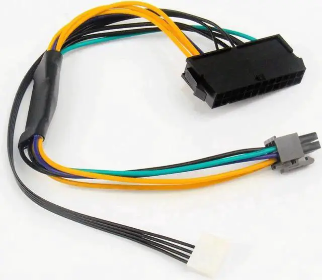 Alt view image 5 of 6 - ATX 24pin to Motherboard 2-port 6pin Adapter Power Supply Cable Cord for HP Z220 Z230 SFF Mainboard Server Workstation 30cm Cord