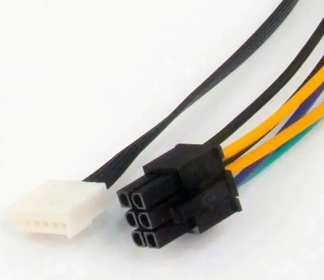 Alt view image 6 of 6 - ATX 24pin to Motherboard 2-port 6pin Adapter Power Supply Cable Cord for HP Z220 Z230 SFF Mainboard Server Workstation 30cm Cord