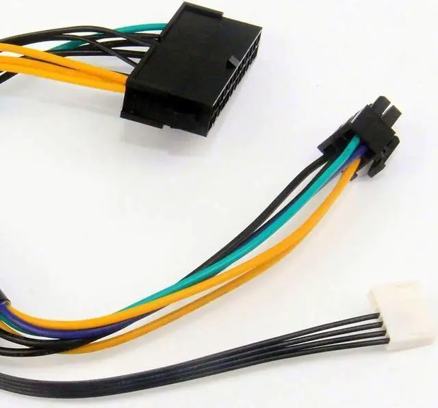 Alt view image 2 of 6 - ATX 24pin to Motherboard 2-port 6pin Adapter Power Supply Cable Cord for HP Z220 Z230 SFF Mainboard Server Workstation 30cm Cord