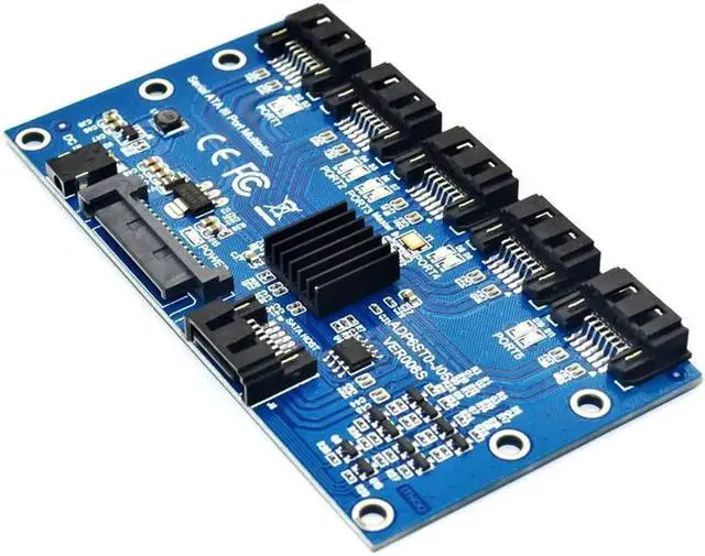 Alt view image 3 of 6 - 1 to 5 SATA3.0 Port Multiplier Card Adapter SATA3.0 6Gbps SSD HDD Covnerter Riser Card for Motherboard Support PM Expansion Card