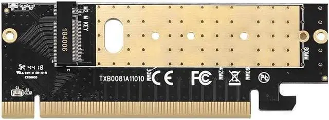 Alt view image 5 of 6 - Add On Cards PCIE to M2 Adapter M.2 to PCIE X16 Adapter M2 SSD Adapter SSD M2 NVME PCI-E M Key Supports 2230-2280 M.2 SSD