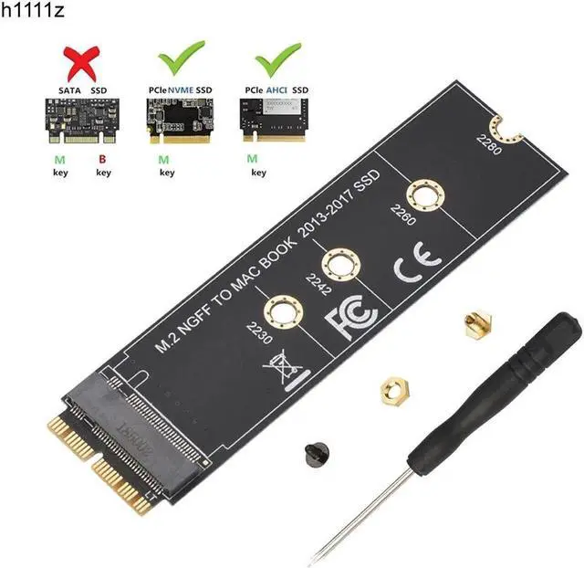 Main image of M.2 NVME SSD Convert Adapter Card for MacBook Air Pro Retina 2013-2017 NVME/AHCI SSD Upgraded Kit For A1465 A1466 A1398 A1502 M2