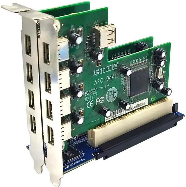 Alt view image 3 of 6 - Riser Card PCI-E Express X1 to Dual PCI Riser Extend Adapter Connector Card Add Expansion Card For PC Computer Windows XP LINUX