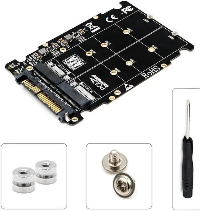 Alt view image 4 of 6 - m.2 nvme ssd Key M Key B SSD to U.2 SFF-8639 Adapter,m2 m key adapter,m.2 nvme to sata (Non-SATA Interface)