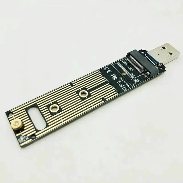 Alt view image 4 of 6 - Portable High Performance NVME to USB Adapter M.2 SSD to Type-A Card USB 3.1 Gen 2 Bridge Chip to M2 SSD Key M for Windows XP/7/