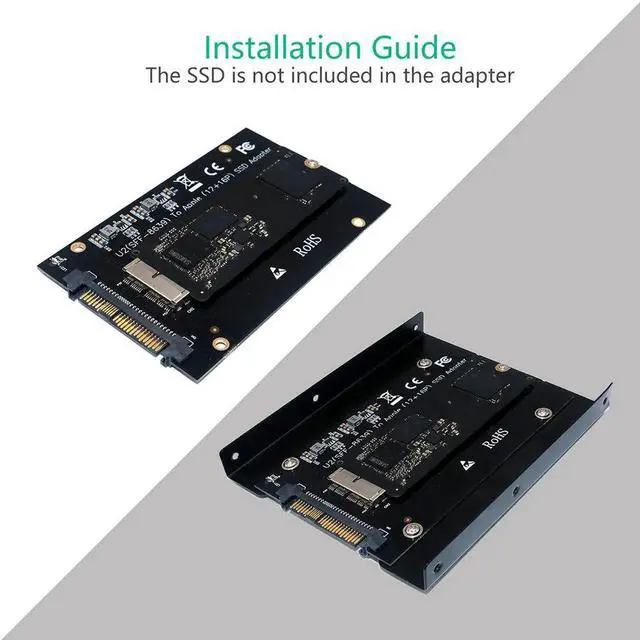 Alt view image 6 of 6 - Adapter SSD M2 PCIe to SFF-8639 U.2 Adapter 3.5" SSD Bracket for MacBook Air Pro Retina 2013 2014 2015 2016 2017 12+16pin M2 SSD