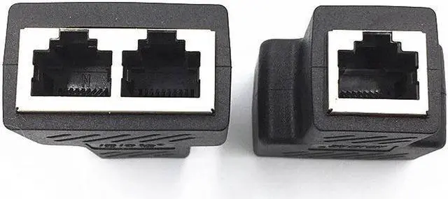 Alt view image 3 of 3 - 2PCS RJ45 Connector RJ45 Splitter 8P8C Network Adapter Extender Connector Suitable for Cat5E Cat6 Cat7 Ethernet Router Function