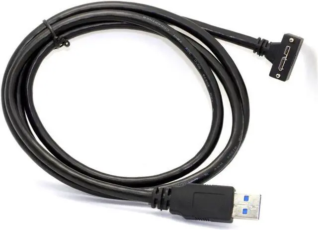 Main image of 3m 90 Degree Right Angled Micro USB Screw Mount to USB 3.0 Data Cable for Point Grey Chameleon Camera