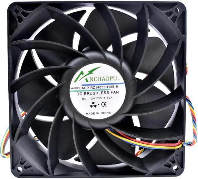 Alt view image 3 of 4 - 14038 14cm 140x140x38mm 140mm fan DC12V 3.60A 4 lines large air volume suitable for supercomputer server chassis cooling fan