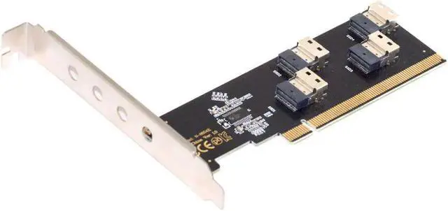 Main image of 4X Four Slimline SFF-8654 X4 NVME to PCI-Express X16 3.0 4.0 Raid Card VROC Raid0 Hyper Adapter