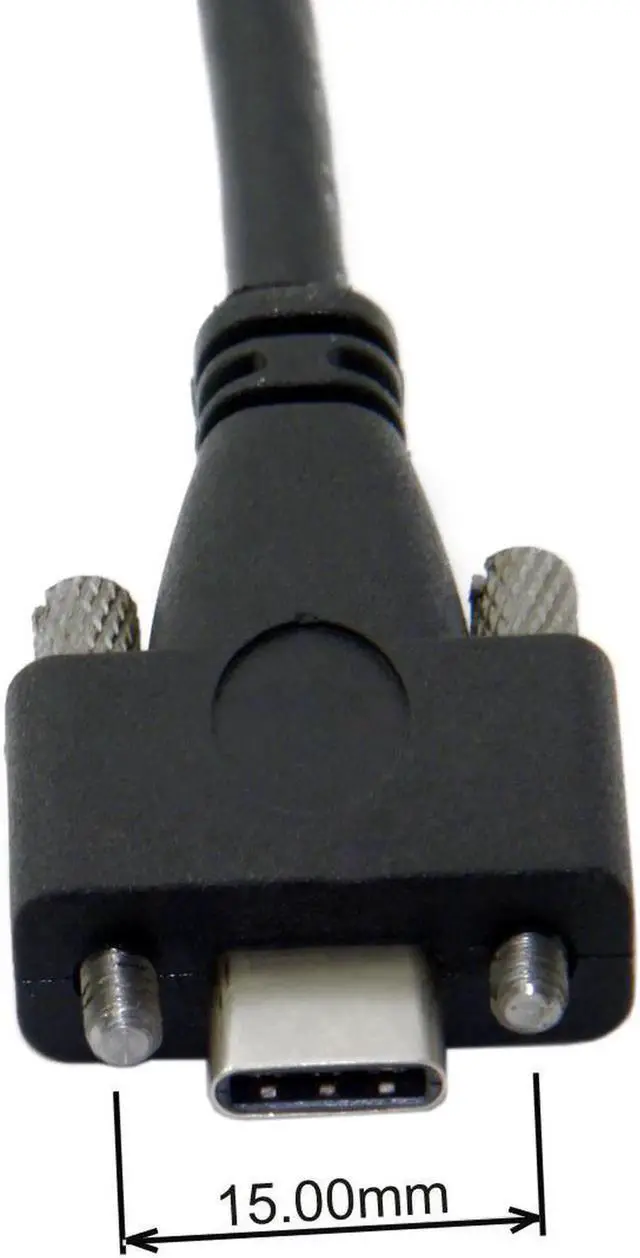Alt view image 2 of 3 - 5 Meters USB 3.1 Type-C Dual Screws Locking to Standard USB3.0 Data Cable