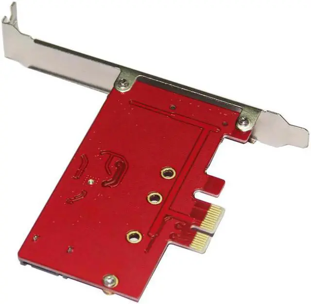 Alt view image 4 of 5 - PCIE Riser Card PCI-E 2.0 to SATA3.0+M.2 SSD Adapter ASM1061 6Gbps Support NGFF(M.2) B Key Type