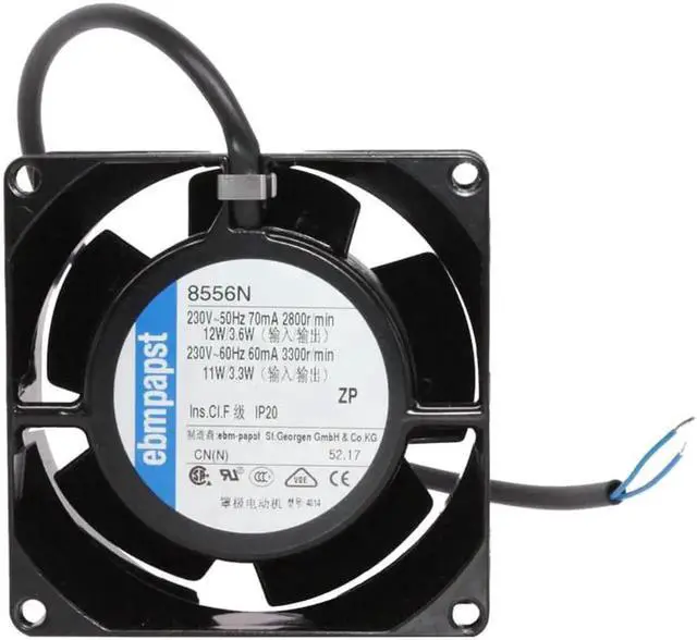 Main image of New and 8556N 8cm 8038 80x80x38mm 220V-230V Durable high temperature all-metal cooling fan axial fan