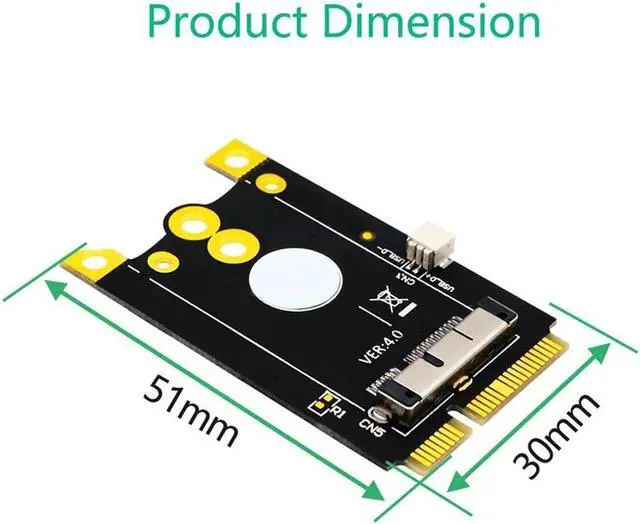 Alt view image 2 of 5 - Upgrade Version Mini PCIe (MPCIe) Converter Adapter Board 12+6 Pins WiFi Card to Mini PCI-E for Broadcom BCM94360CD