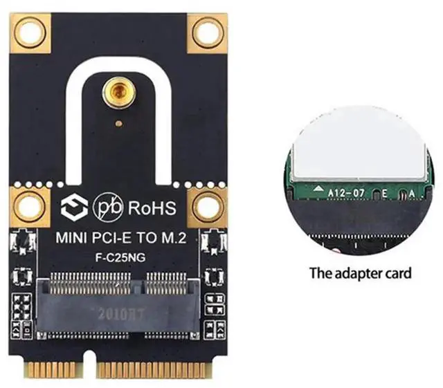 Alt view image 2 of 4 - M.2 NGFF to Mini PCI-E Adapter for M.2 Wifi Bluetooth Wireless Wlan Card AX200 9260 8265 8260 for Laptop