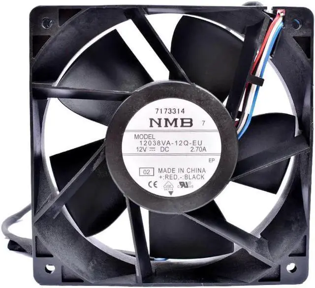 Alt view image 4 of 4 - 12038VA-12Q-EU 12cm 120x120x38mm 120mm fan DC12V 2.70A chassis server high-volume cooling fan