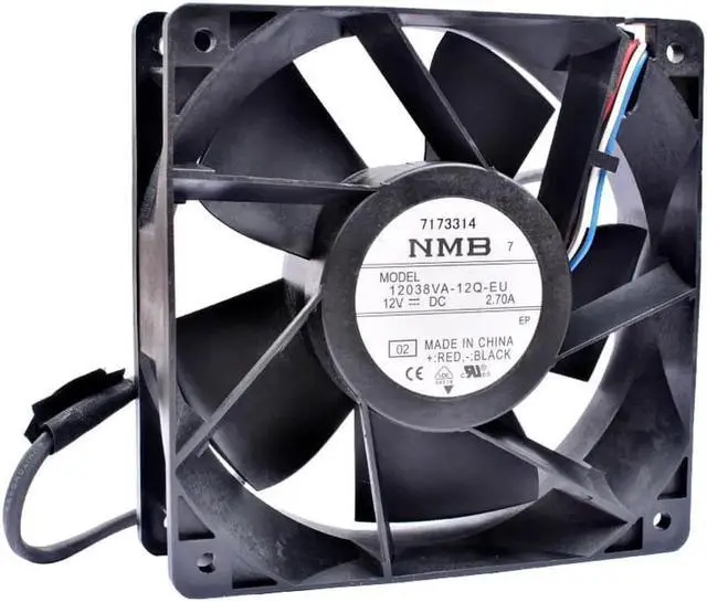Alt view image 3 of 4 - 12038VA-12Q-EU 12cm 120x120x38mm 120mm fan DC12V 2.70A chassis server high-volume cooling fan