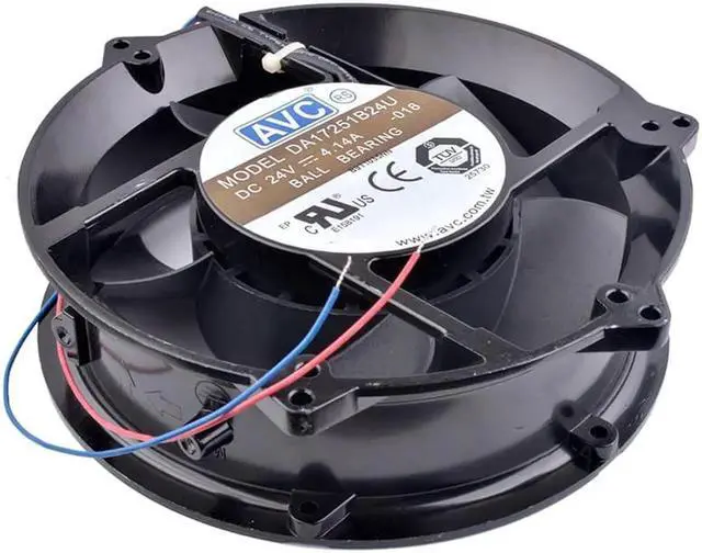 Alt view image 2 of 4 - DA17251B24U 17cm 170mm fan 17251 172x172x51mm 24V 4.14A Double ball bearing cabinet metal cooling fan