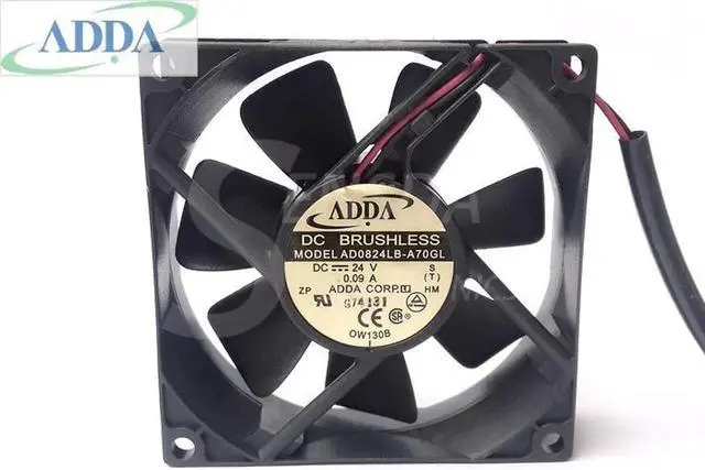 Main image of FOR ADDA AD0824LB-A70GL DC 24V 0.09A server axial cooling fans 8cm 8025 80x80x25mm cooler