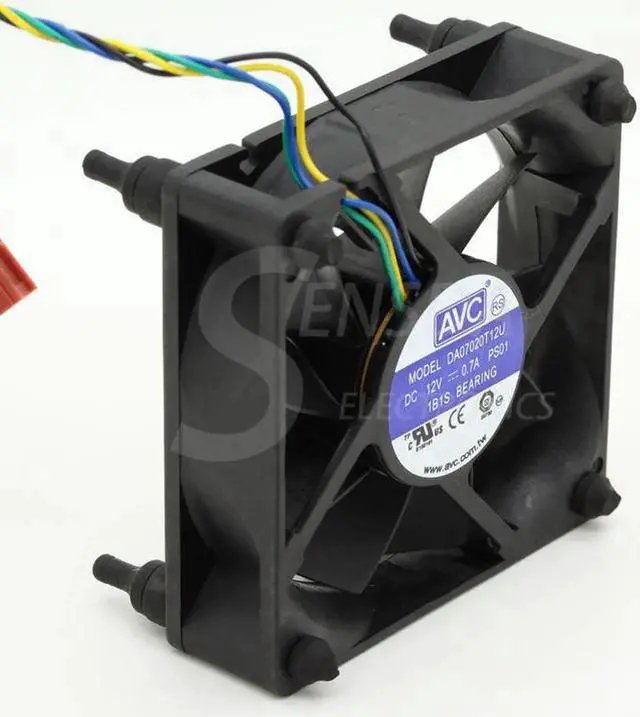 Alt view image 2 of 4 - For AVC DA07020T12U 7CM 70mm cpu case cooling fans 7020 DC 12V pwm tempreture cooler