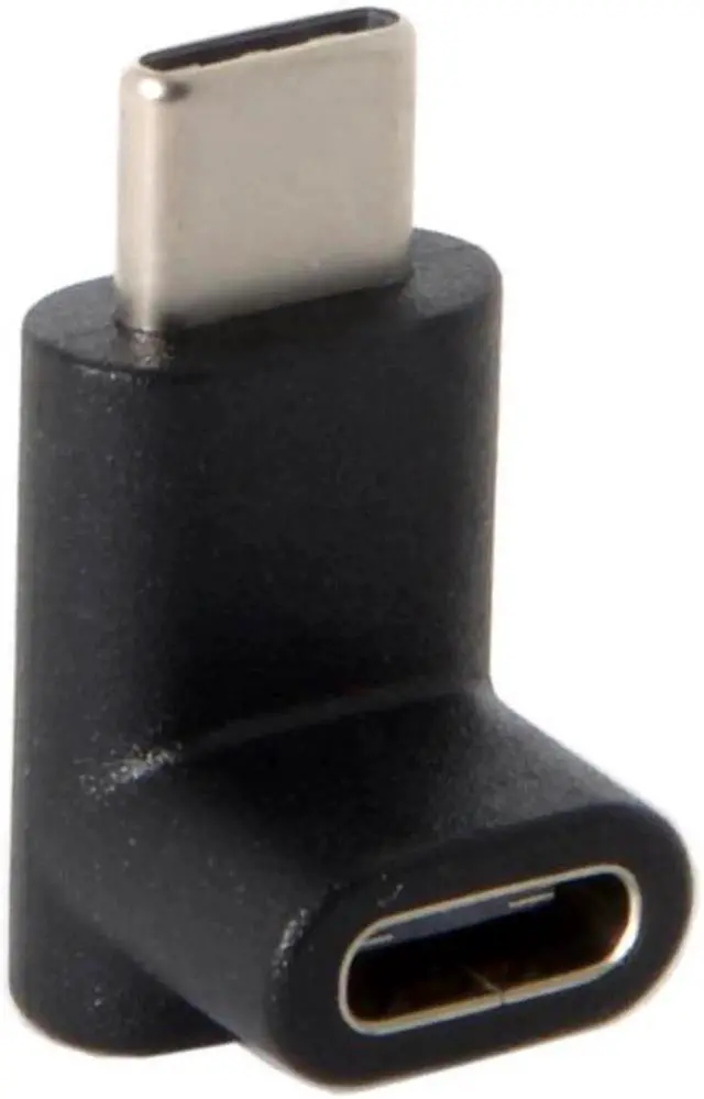 Alt view image 3 of 3 - Reversible USB 3.1 Type-C Male to Female Extension Adapter for Laptop & Phone 90 Degree Up or Down Angled