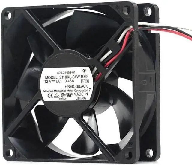 Alt view image 2 of 6 - For NMB 3110KL-04W-B89 8025 8cm 12V 0.46A ultra-durable double ball bearing fan for For NMB 80*80*25mm