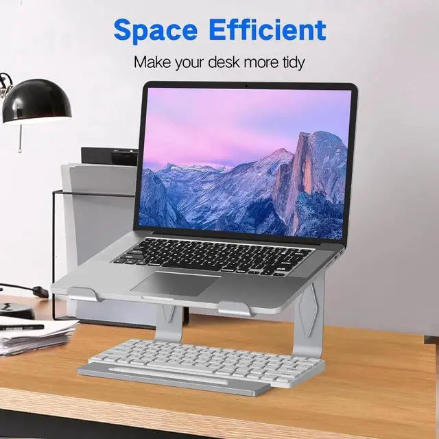Alt view image 2 of 7 - Laptop Stand for Desk Metal Laptop Riser Holder Removable Notebook Stand Ventilated Cooling Computer Riser Compatible with 10-15.6 Laptops