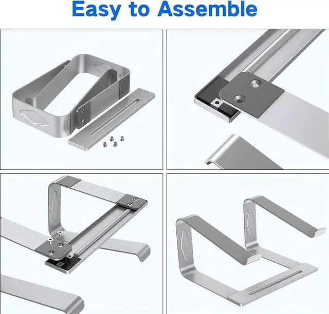 Alt view image 7 of 7 - Laptop Stand for Desk Metal Laptop Riser Holder Removable Notebook Stand Ventilated Cooling Computer Riser Compatible with 10-15.6 Laptops