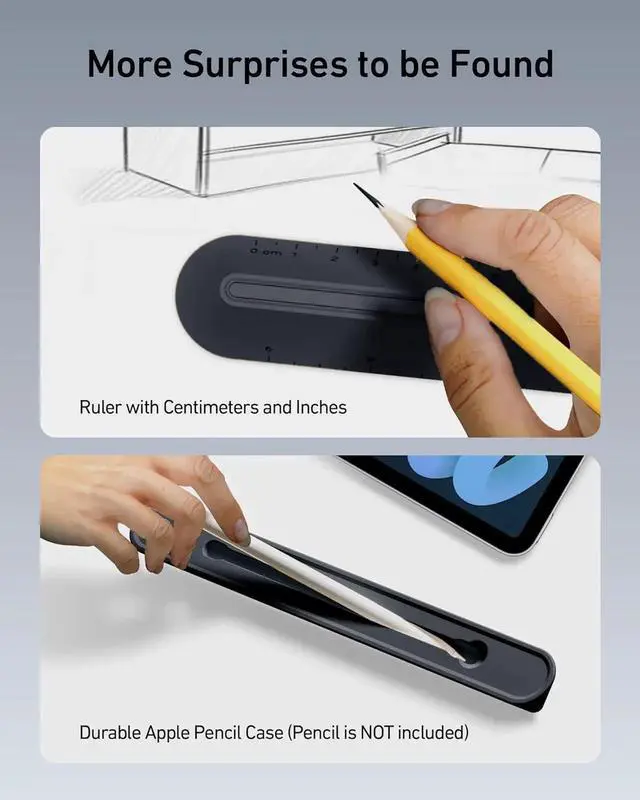 Alt view image 6 of 6 - 3 in 1 Silicone Laptop Stand Keyboard Riser for Ergonomic Typing/Reading Portable Laptop Cooling Stand for Home Office School and Travel Oval Base Midnight