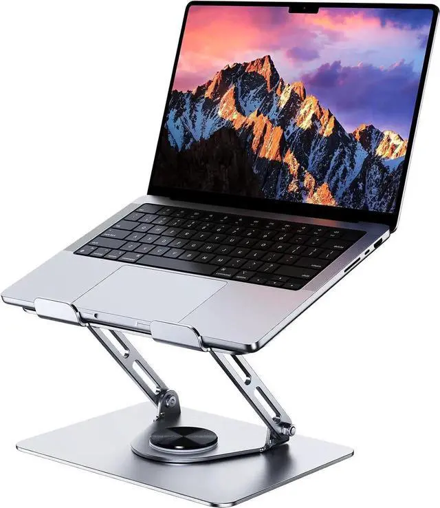 Main image of Laptop Stand for Desk Adjustable Computer Stand for Laptop Compatible with for MacBook Pro Air HP All 10-15.6 Laptops (Silver)