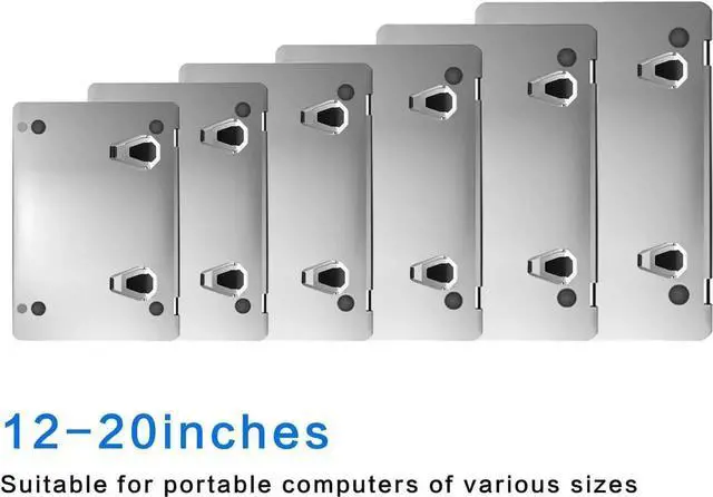 Alt view image 7 of 7 - Laptop Stand Portable Zinc Alloy Laptop Mini Stand Laptop Riser Invisible Ergonomic Laptop Stand Cooling Suitable for 12-20 Inches Laptop.Silver-2pieces