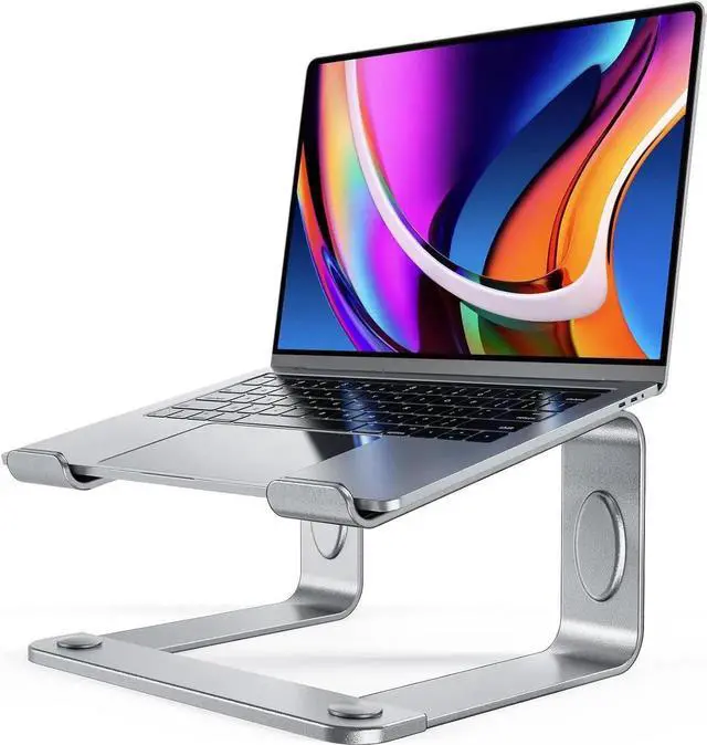 Main image of Laptop Stand for Desk Laptop Riser Computer Stand for Laptop Ergonomic Laptop Stand Desk Holder Elevator Compatible with Most 10 to 15.6 Inches Laptops Silver
