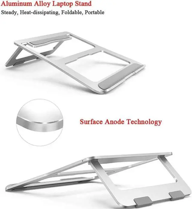 Alt view image 3 of 7 - Laptop Stand Aluminum Portable Foldable Laptop Support Stand Holder Desk Table Mobile Phone Stand for iPad MacBook Pro Air Notebook