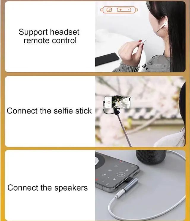 Alt view image 3 of 6 - USB-C to 3.5 mm Headphone Jack Adapter Right Angle Type USB C to Headphone Jack Dongle Aux Adapter Compatible with Samsung Galaxy S23 S23+ S23 Ultra S22 S21 S20 iPad Pro MacBook Oneplus -Grey