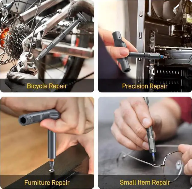 Alt view image 7 of 7 - 42 in 1 Magnetic Screwdriver Screwdriver Set Multi Bit Ratcheting Screwdriver Set with Storage Case Repair Tool Kit for Computer Eyeglass Bicycles Watch Ring Doorbell Furniture and DIY