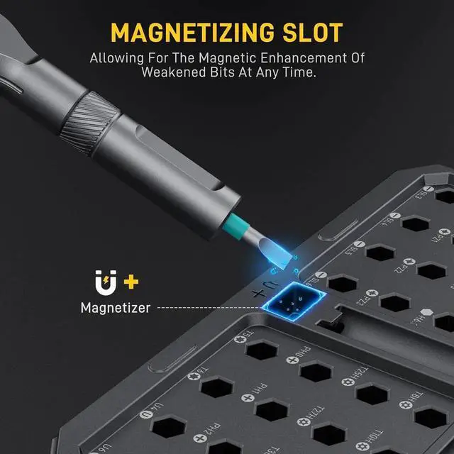 Alt view image 3 of 7 - 42 in 1 Magnetic Screwdriver Screwdriver Set Multi Bit Ratcheting Screwdriver Set with Storage Case Repair Tool Kit for Computer Eyeglass Bicycles Watch Ring Doorbell Furniture and DIY