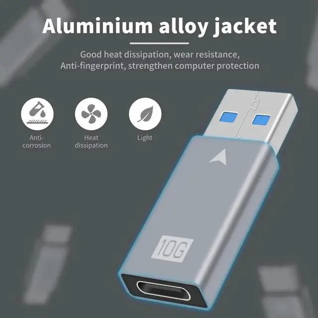 Alt view image 6 of 7 - [10Gbps, 2Pack] USB to USB C Adapter, USB C Female to USB 3.0 Male Adapter, 10GB USB A to USB Type-C 3.1 Gen 2 Adapter Support PD Fast Charging and Data Transfer for Phone, Laptop, Computer