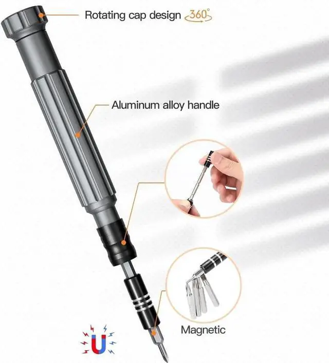 Alt view image 4 of 7 - Precision Screwdriver Set 150 in 1 Electronics Tool Kit with 120 Bits Magnetic Screwdriver Set & 30-bit Tool Set Handy Repair Tool for Computer Phone Watch Camera Laptop Black