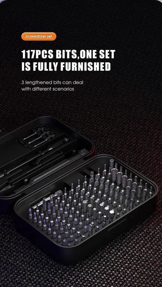 Alt view image 6 of 7 - Precision Screwdriver Set 150 in 1 Electronics Tool Kit with 120 Bits Magnetic Screwdriver Set & 30-bit Tool Set Handy Repair Tool for Computer Phone Watch Camera Laptop Black