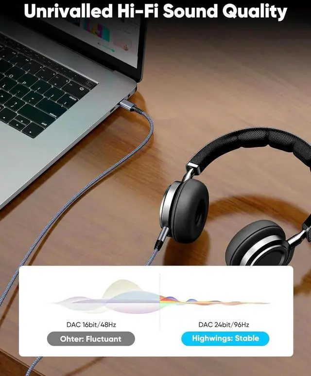 Alt view image 6 of 7 - USB C to 3.5mm Aux Audio Cable (2-Pack 3.3FT) for iPhone 16/15 iPad Pro Galaxy S23 S22 S21 Android Pixel Headphone Type C to 3.5mm Headphone Car Stereo Cord