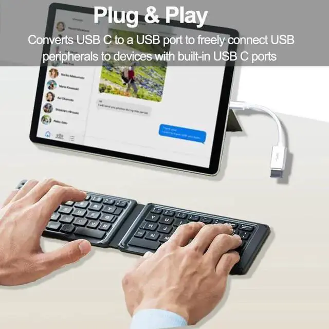 Alt view image 6 of 7 - USB C to USB 3.2 Adapter [2pcs Silver] Transfer up to 10Gbps Type C to USB(Male-Female OTG Cable USBC to USB Adapter Compatible with MacBook Pro/Air iPhone 15 Pro Max Plus