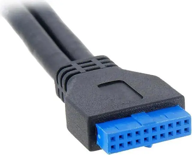 Alt view image 3 of 5 - Dual Port USB 3.0 Female Panel Type to Motherboard 20Pin Header cable 50cm U3-043-0.5M