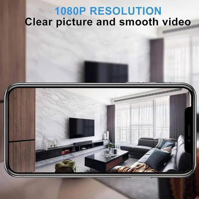 Alt view image 5 of 7 - Hidden Camera for Security Small WiFi 1080P HD Smart Home Cameras Mini Cameras Nanny Cam with Motion Sensor Night Vision App Control Cellphone Control No Battery No Need Wi-Fi