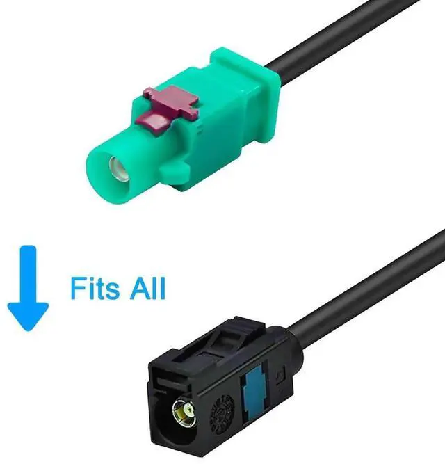 Alt view image 3 of 7 - Car Universal Vehicle Radio Antenna Adapter,Fakra Z Male to DIN ISO Male Plug Antenna Connector Cable for Car Audio HD Radio Head Unit CD Media Receiver-30CM (2 PCS)