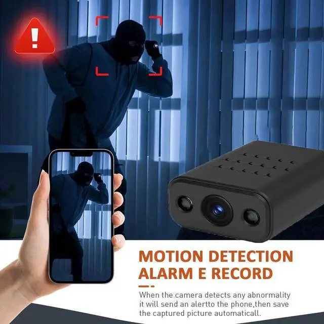 Alt view image 5 of 6 - Security Camera for 4K, Mini Security Cameras Wireless wifi, Small Camera Security, Indoor Surveillance Camera with Night Vision, Motion Detection, Sound Recording