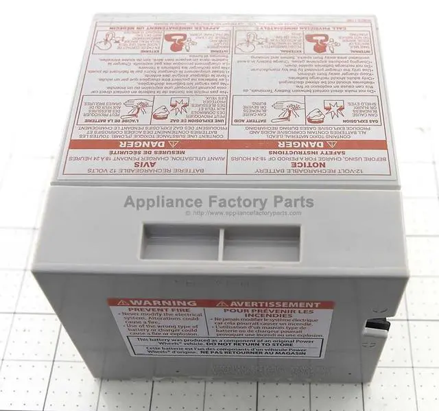 Main image of Appliance Factory Parts 00801-0930 12V BATTERY FOR POWER WHEELS GRAY